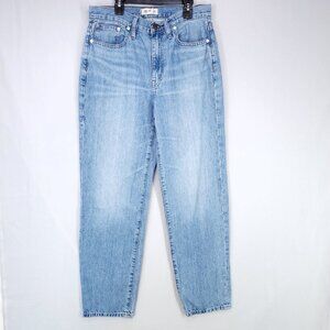 Madewell Jeans Womens 27 Blue The Slouchy Boyjean 100% Cotton Whiskered Denim